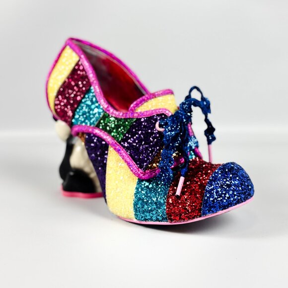 Irregular Choice x Buy Sell Worship Bei Bei Rainbow Glitter Panda Heels Size 8 - Picture 7 of 11
